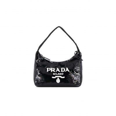 PRADA PRE-OWNED RE-EDITION 2000 SEQUINS MINI HOBO BAG 1NE515 (22*12*6cm) 